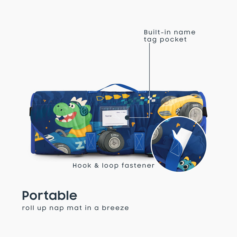 Wake In Cloud detachable pillow nap mat keeps travel-ready, comfy sleep setup.