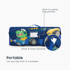 Wake In Cloud detachable pillow nap mat keeps travel-ready, comfy sleep setup.