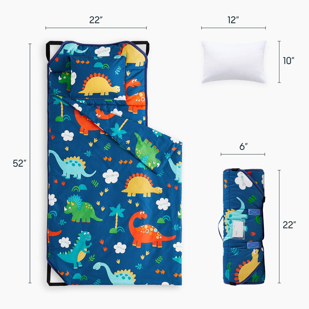 Wake In Cloud dinosaur print nap mat designed for cozy daycare naps