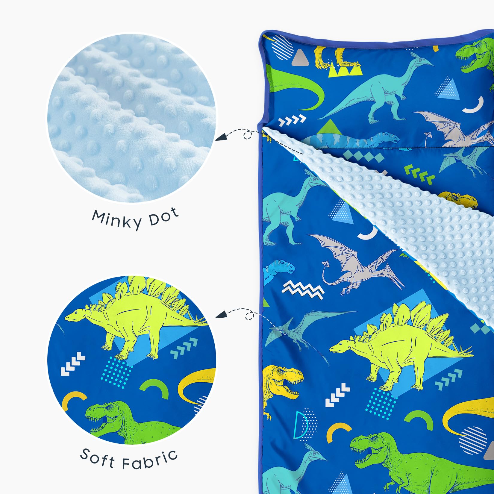 Wake In Cloud nap mat with removable pillow for simple cleaning