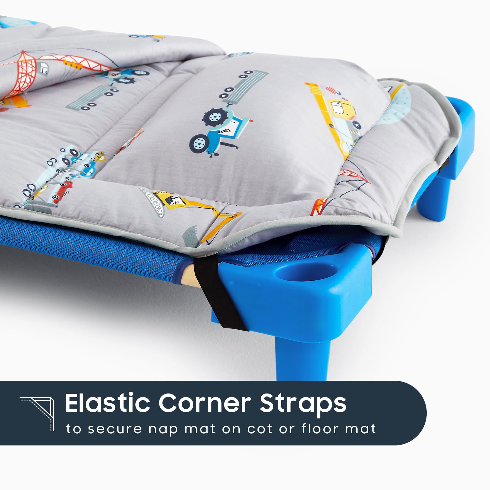 Wake In Cloud nap mat 100-cotton-fabric delivers soft touch and durability.
