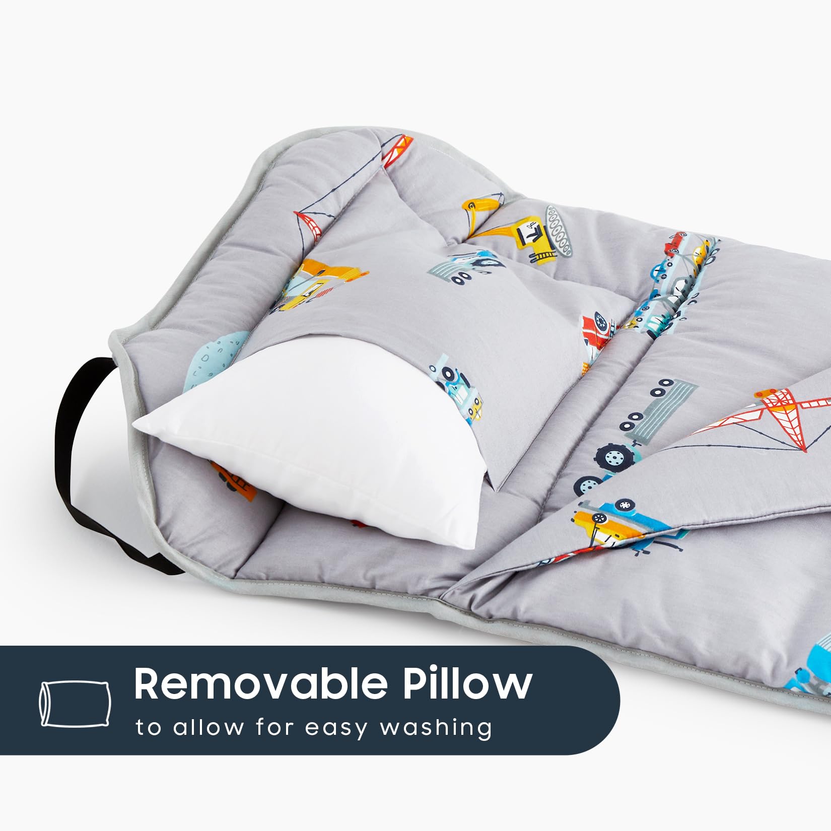 Wake In Cloud nap mat 52-inch-wide provides ample space for comfortable naps.