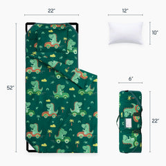 Wake In Cloud 52x22 nap mat showing all-in-one sleeping set for daycare naps