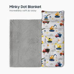 Wake In Cloud nap mat shows 53 by 21 inches, ideal for preschool naps.