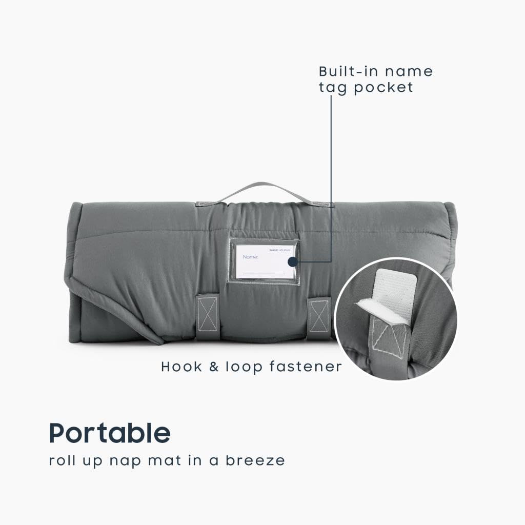 Wake In Cloud nap mat blanket-included adds extra warmth for cozy naps.