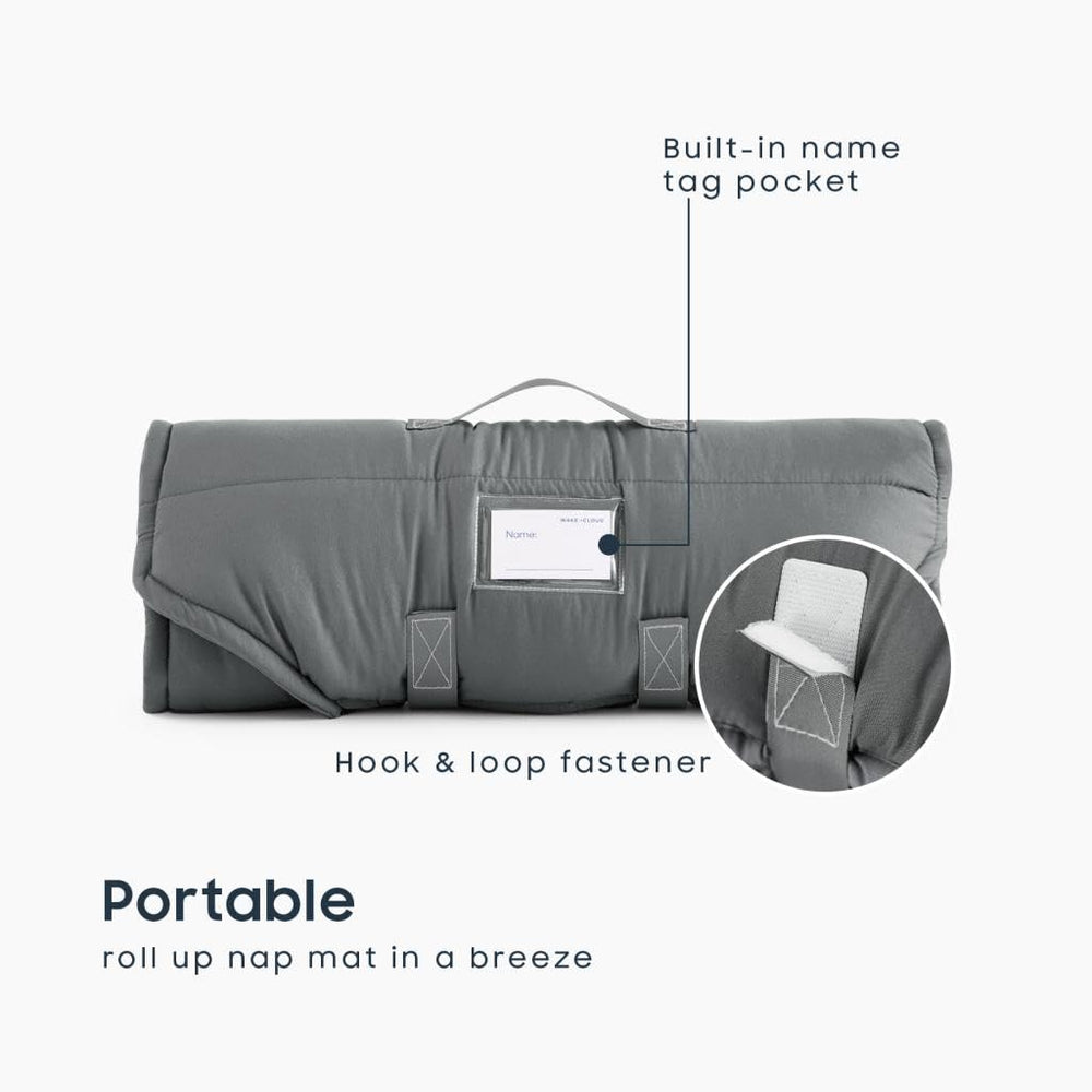 Wake In Cloud nap mat blanket-included adds extra warmth for cozy naps.
