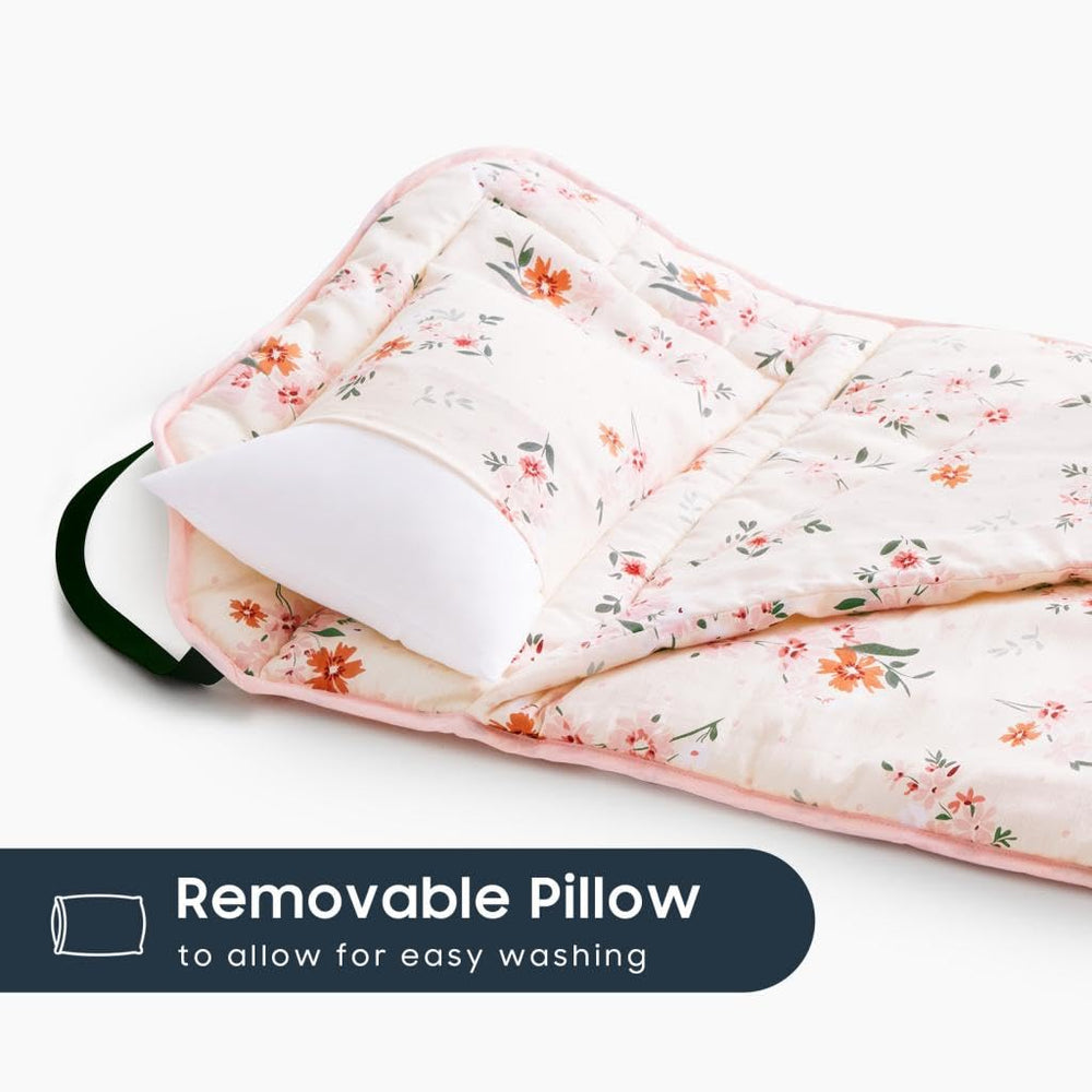 Wake In Cloud nap mat with blanket delivers cozy coverage for rest.