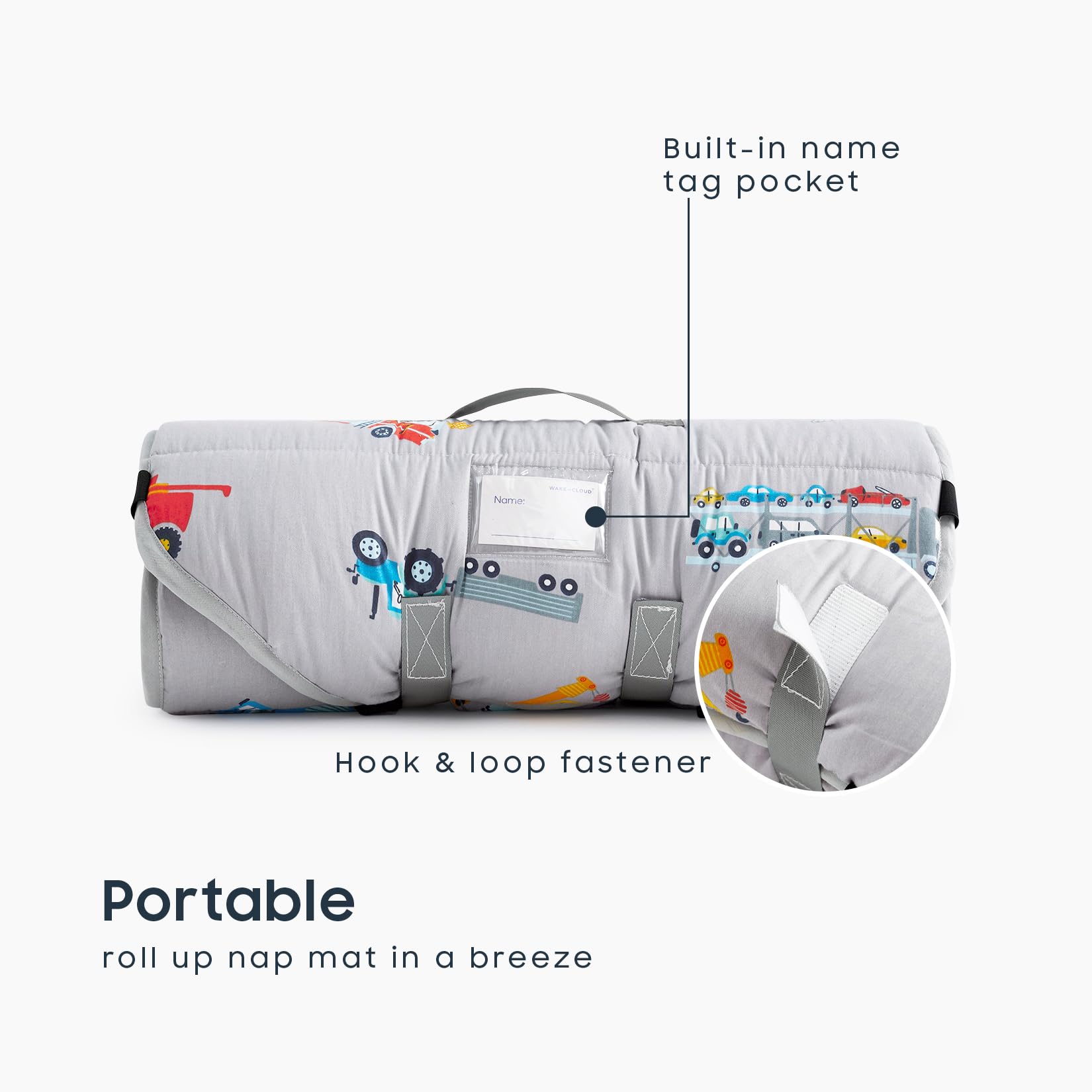 Wake In Cloud nap mat detachable pillow offers flexible nap options for toddlers.