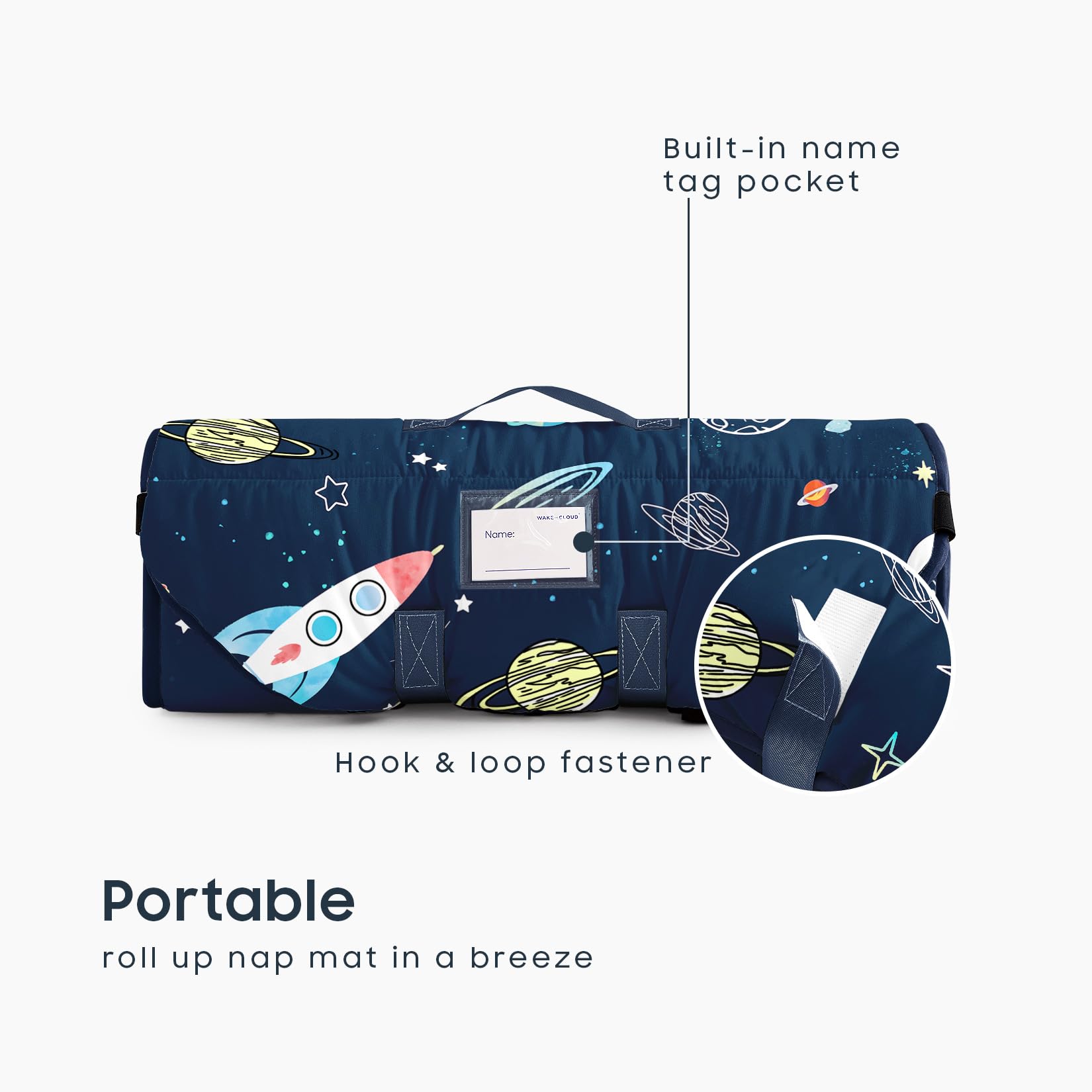 Wake In Cloud nap mat with detachable pillow for flexible sleep setups