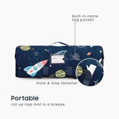 Wake In Cloud nap mat with detachable pillow for flexible sleep setups