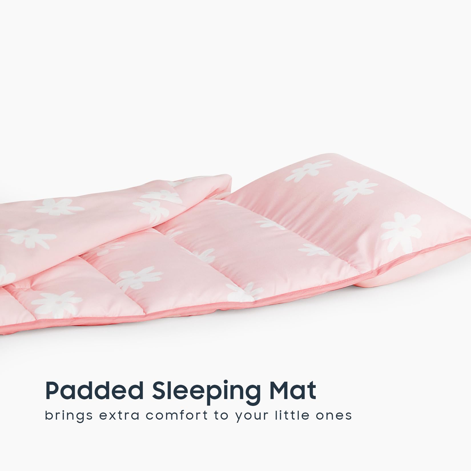 Wake In Cloud nap mat features integrated name card for easy identification