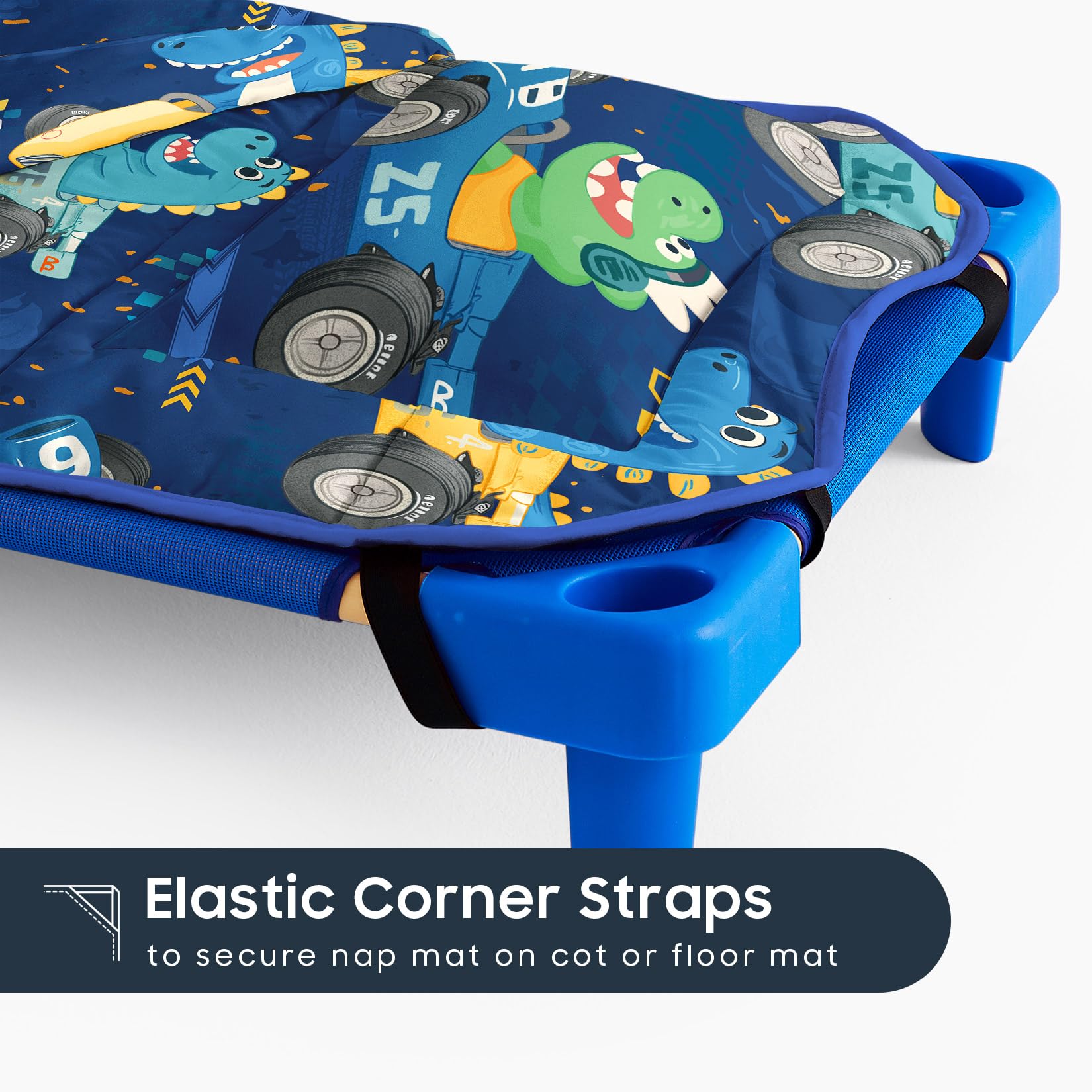 Wake In Cloud name-card nap mat helps identify each child's space.
