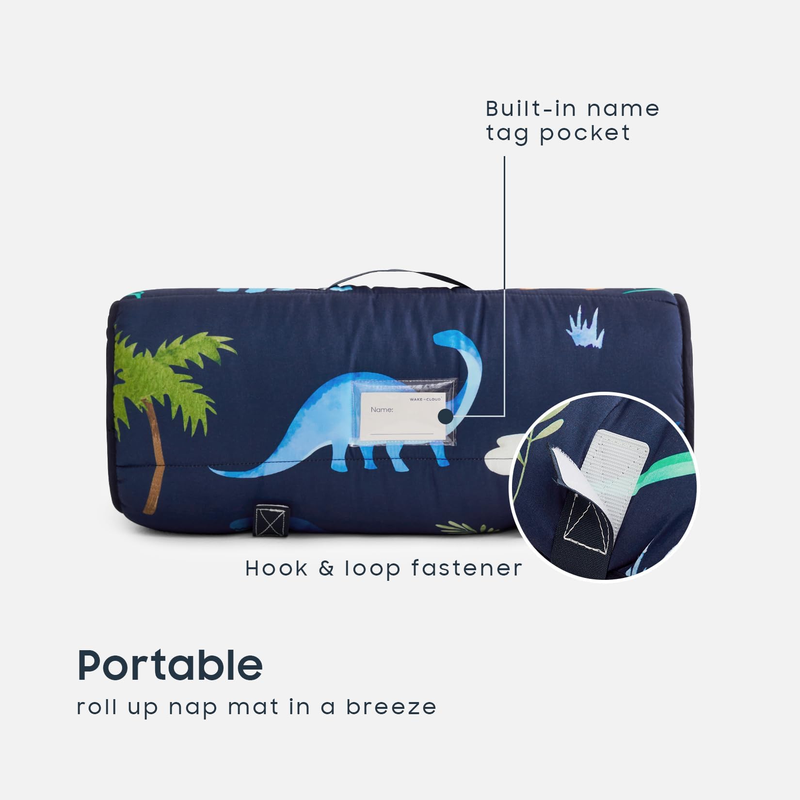 Wake In Cloud nap mat with removable pillow for flexible naptime setups