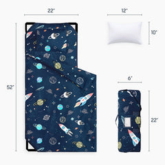 Wake In Cloud nap mat rolled with strap for easy transport