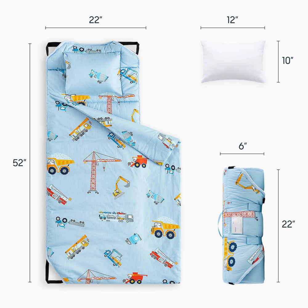 Wake In Cloud nap mat spread with pillow and blanket for cozy rest.