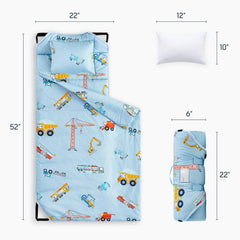 Wake In Cloud nap mat spread with pillow and blanket for cozy rest.