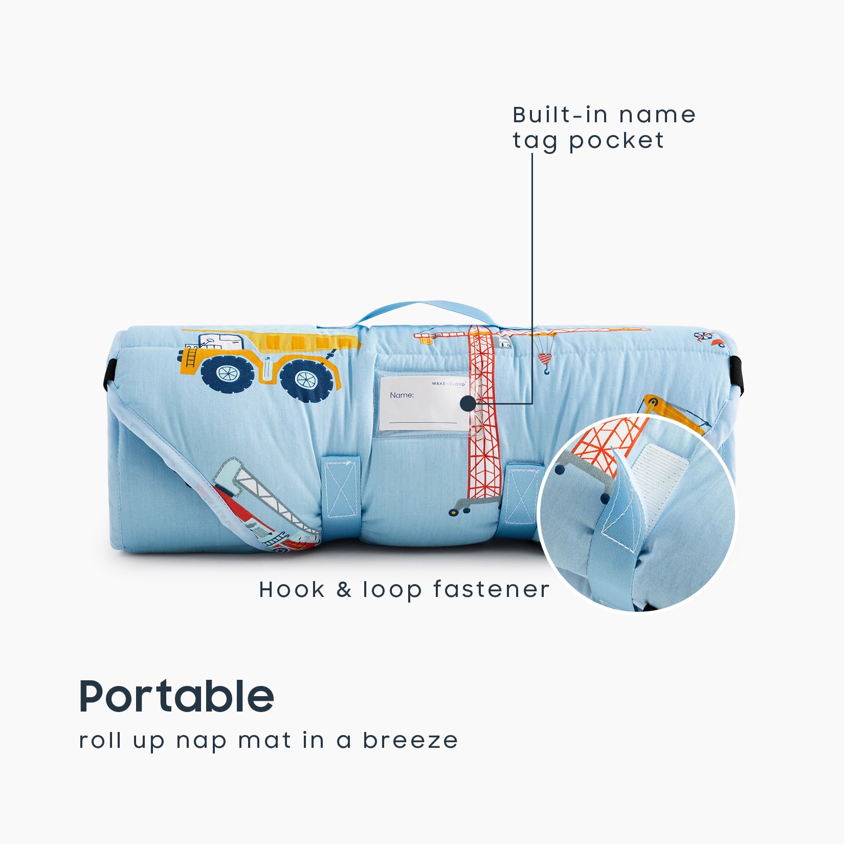 Wake In Cloud nap mat transport-vehicles design to engage kids during rest.