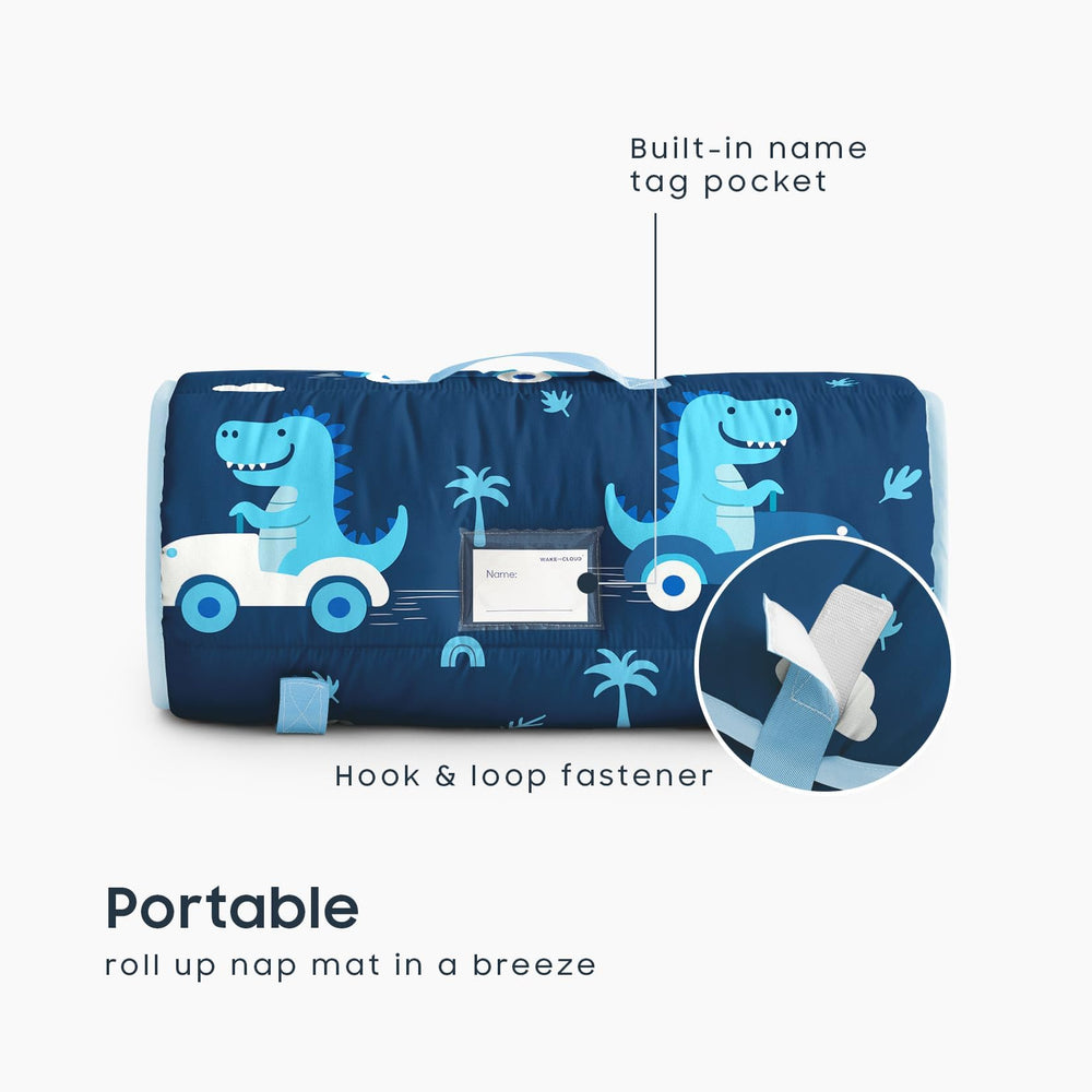 Wake In Cloud Nap Mat with removable pillow for flexible nap arrangements.