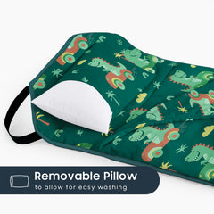 Wake In Cloud nap mat with roll strap and carry handle for portable use