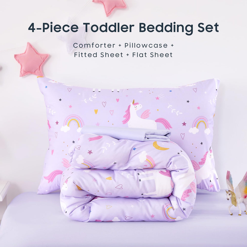 Wake In Cloud toddler bedding on a cozy bed setup for night routines.