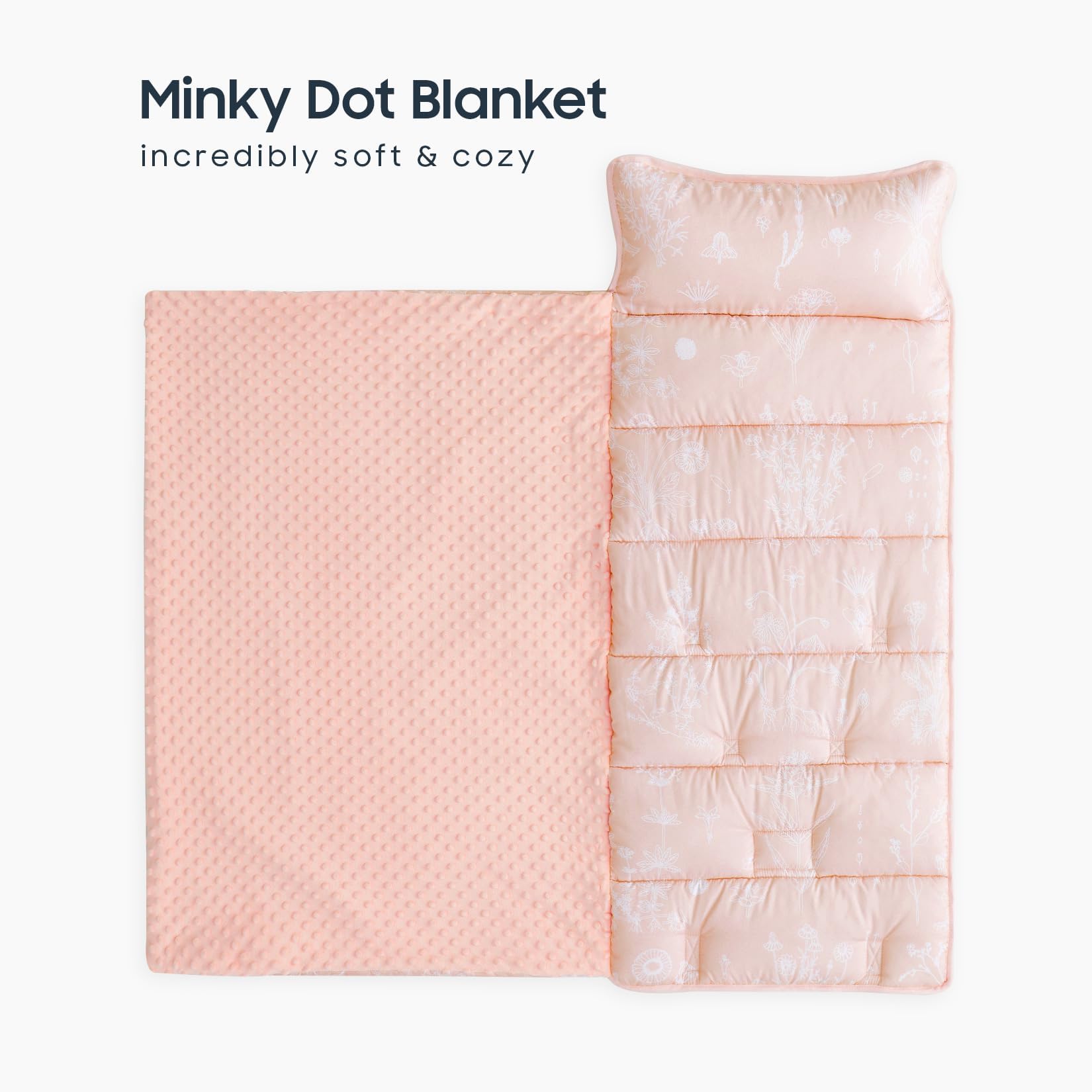Wake In Cloud nap mat with removable pillow for personalized naps.