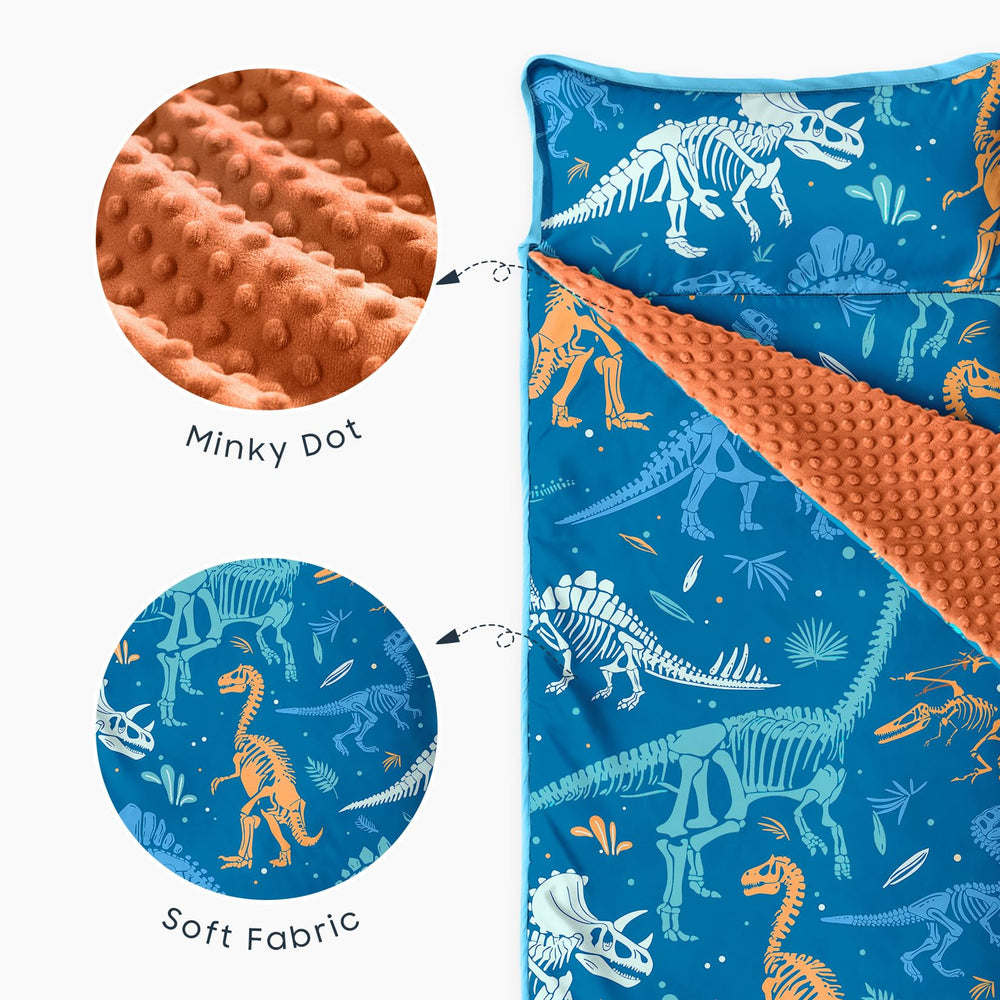 Wake In Cloud dinosaur design close-up highlights playful fossil graphics.