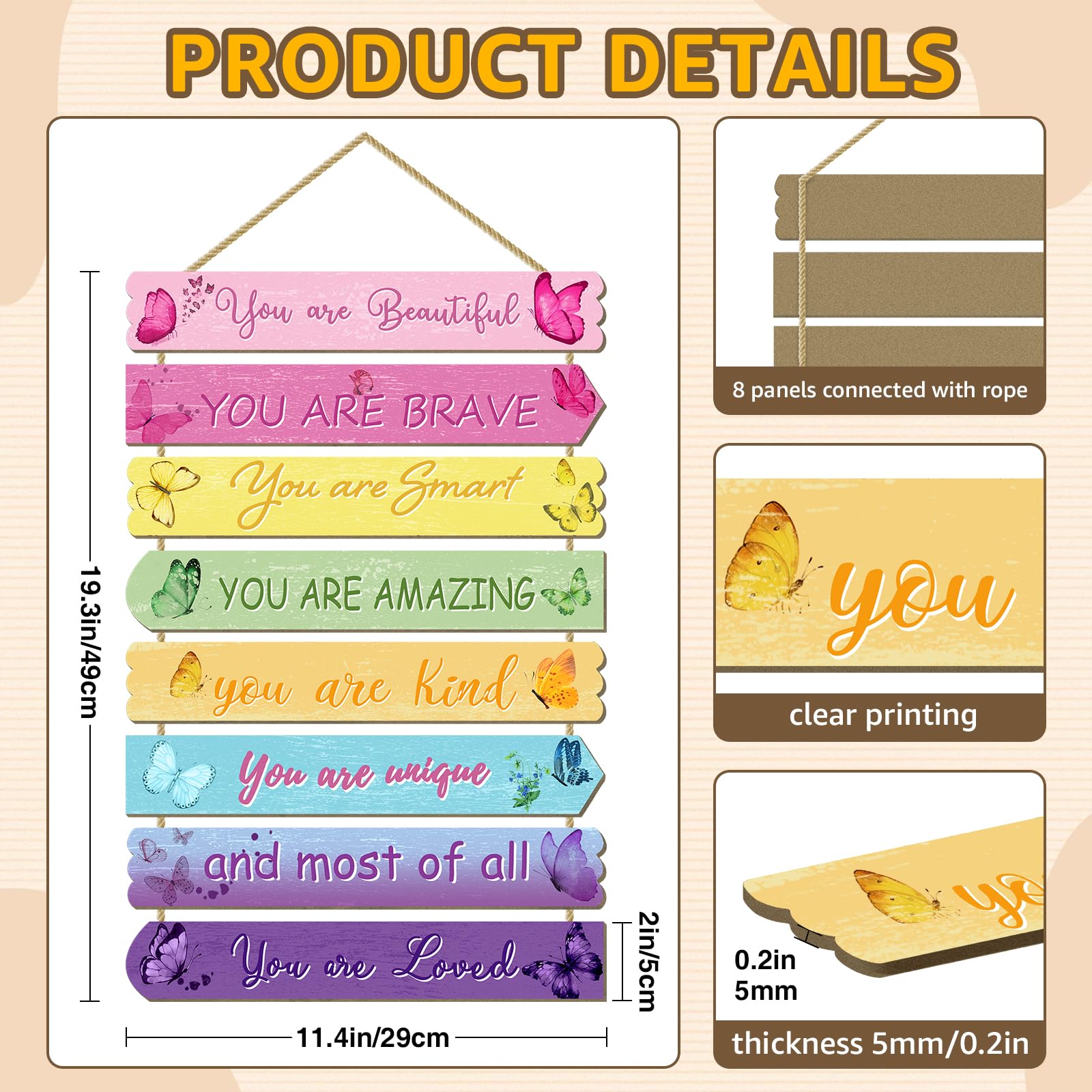 WAKOSAN butterfly wall art collection adds color and inspires daily motivation.