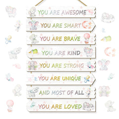 WAKOSAN Elephant wall art collection adds a playful focal point to kids room decor