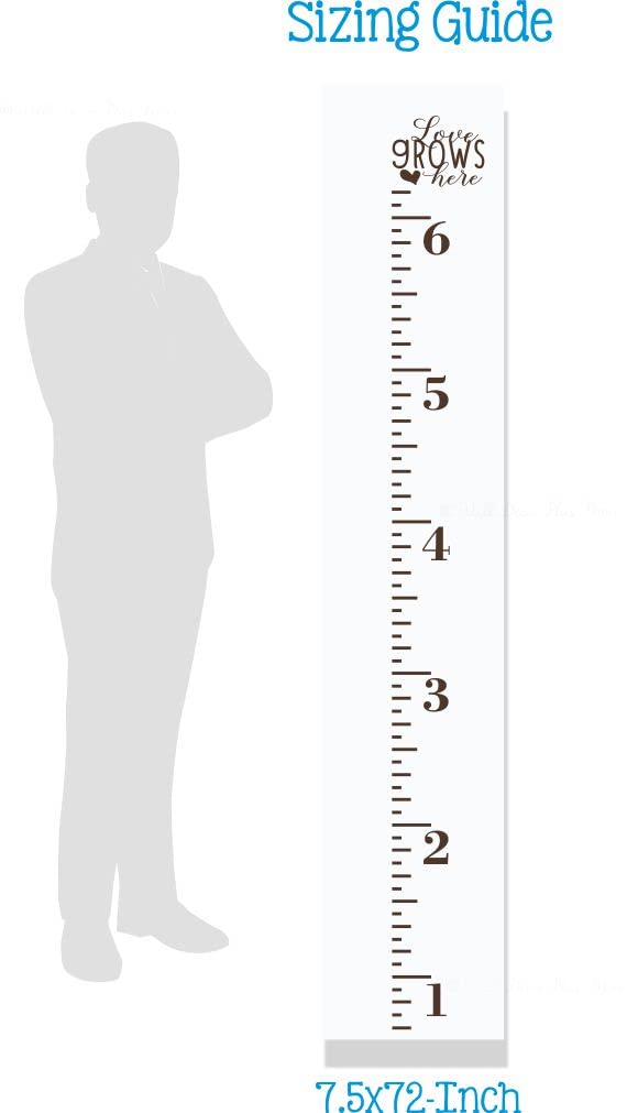 Loved Beyond Measure growth chart close-up with matte vinyl finish and crisp edges.