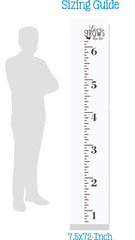 Loved Beyond Measure growth chart close-up with matte vinyl finish and crisp edges.
