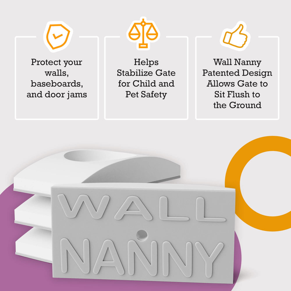 Wall Nanny soft rubber back cushions trim against accidental bumps.