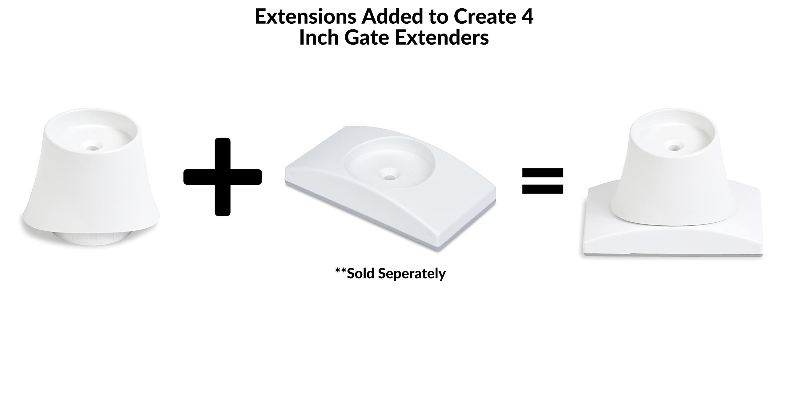 Wall Nanny 4-inch gate extension fits and upgrades universal gate compatibility - USA-made.