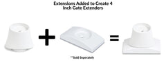 Wall Nanny 4-inch gate extension fits and upgrades universal gate compatibility - USA-made.