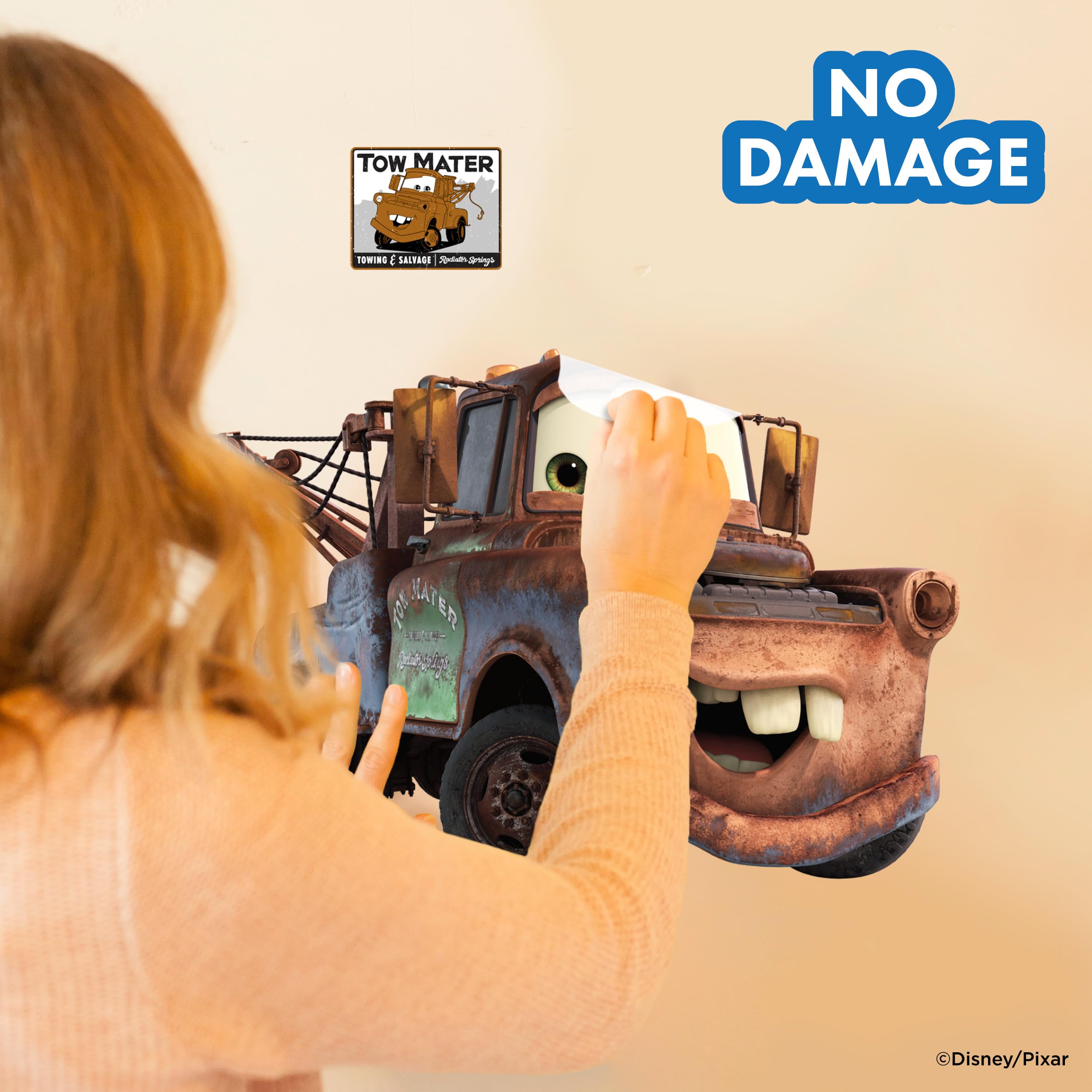 Wall Palz Cars Tow Mater decal for Radiator Springs scene on walls