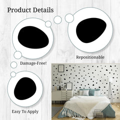 Wall Palz Decalcomania dots apply smoothly on walls and surfaces without residue