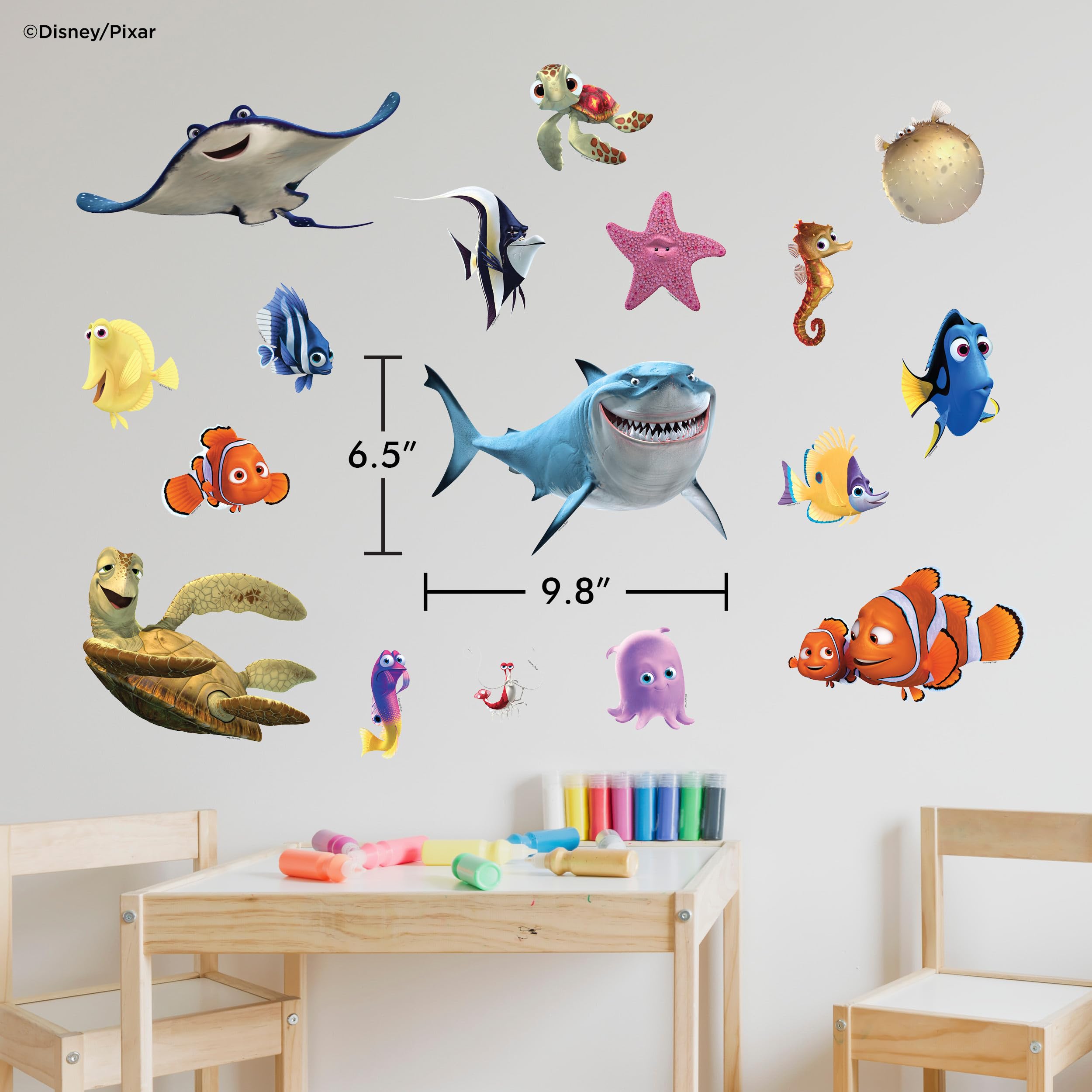 Wall Palz Finding Nemo Bruce decal for friendly shark-themed wall display