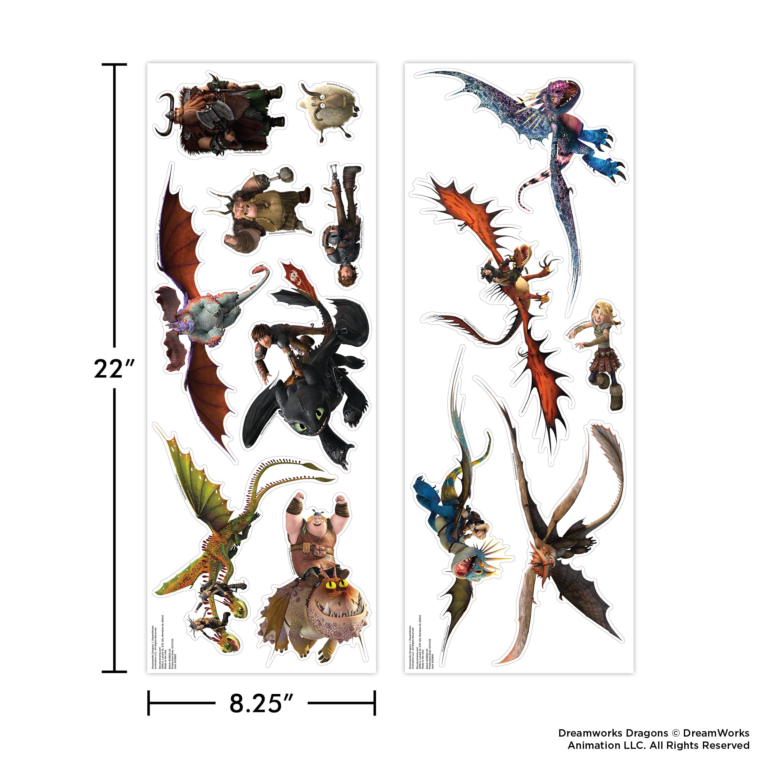 Wall Palz How to Train Your Dragon decal of Toothless in flight for motion and color.