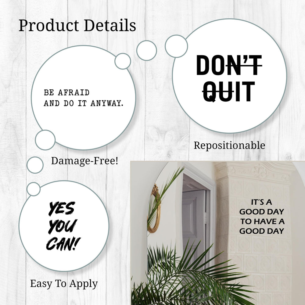 WALL PALZ be afraid and do it anyway decals encourage brave actions daily