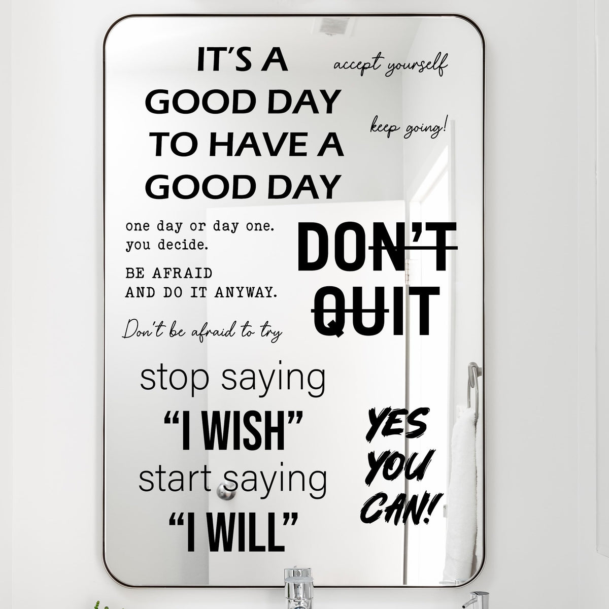 WALL PALZ dont quit decals on a wall to motivate daily perseverance in any room