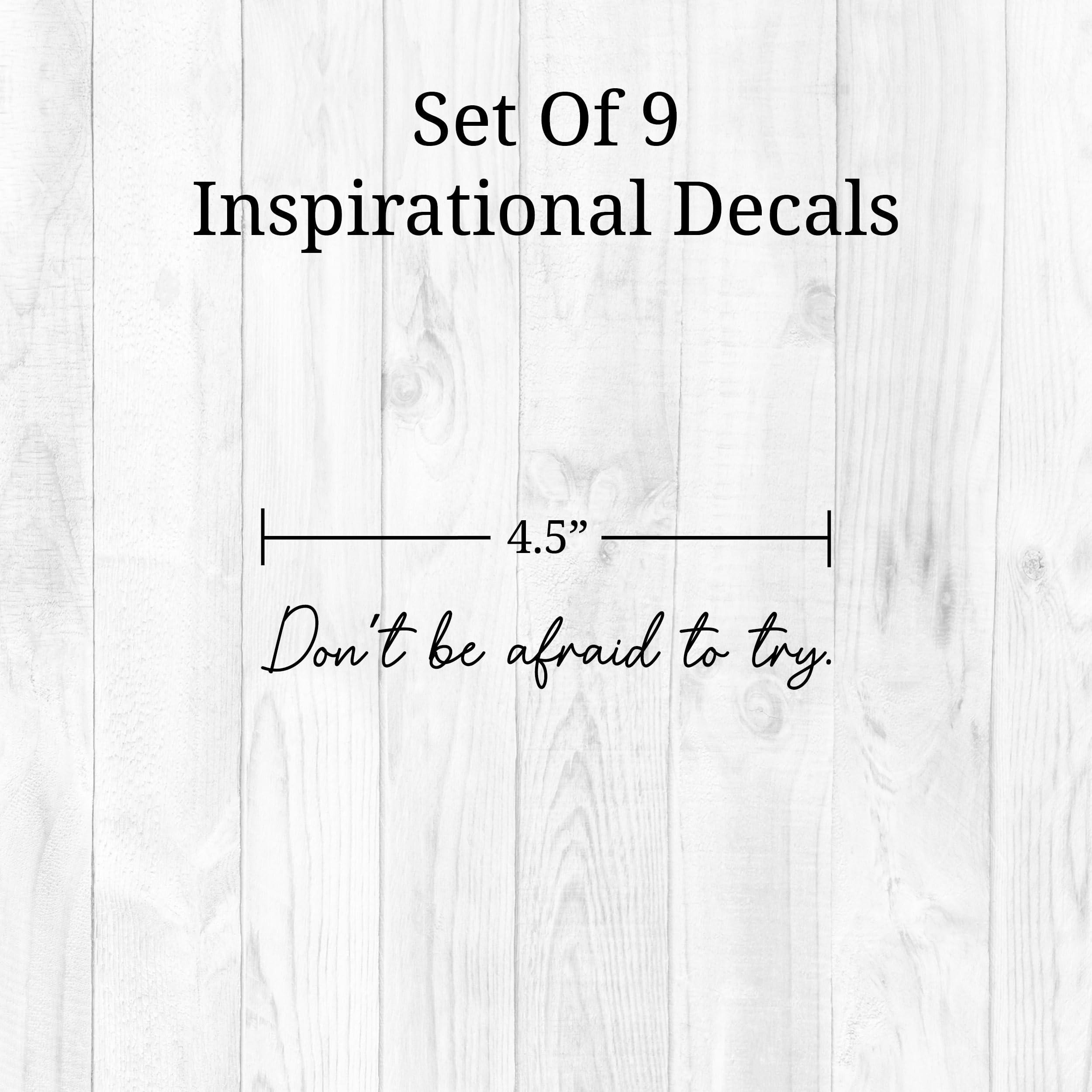WALL PALZ motivational quotes set decals in chic black vinyl for walls