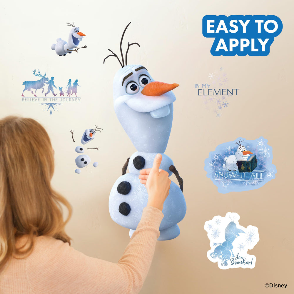 Wall Palz Olaf twig arms closeup shows playful accuracy for themed nurseries.