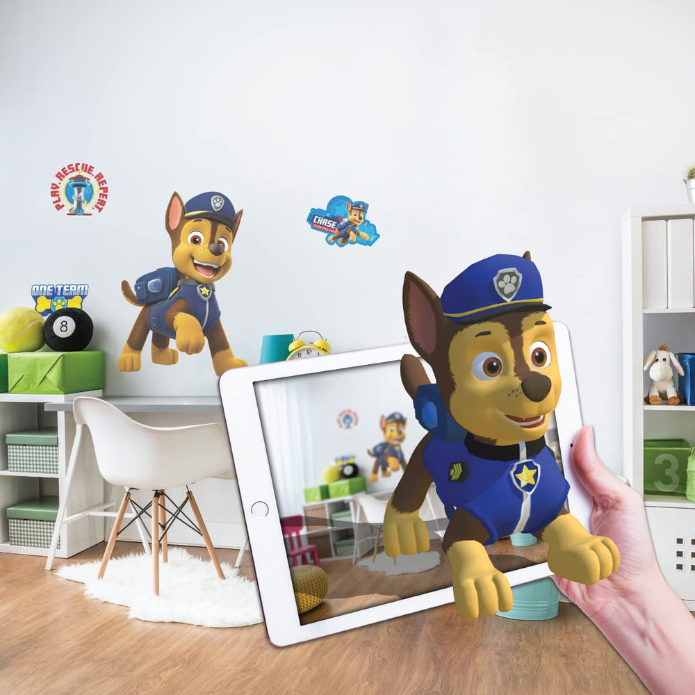 Wall Palz Paw Patrol Chase 24-inch decal for bright kid-friendly wall decor that energizes a room.