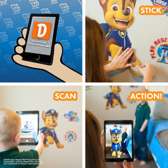 Includes three small Paw Patrol decals for versatile surfaces beyond walls.