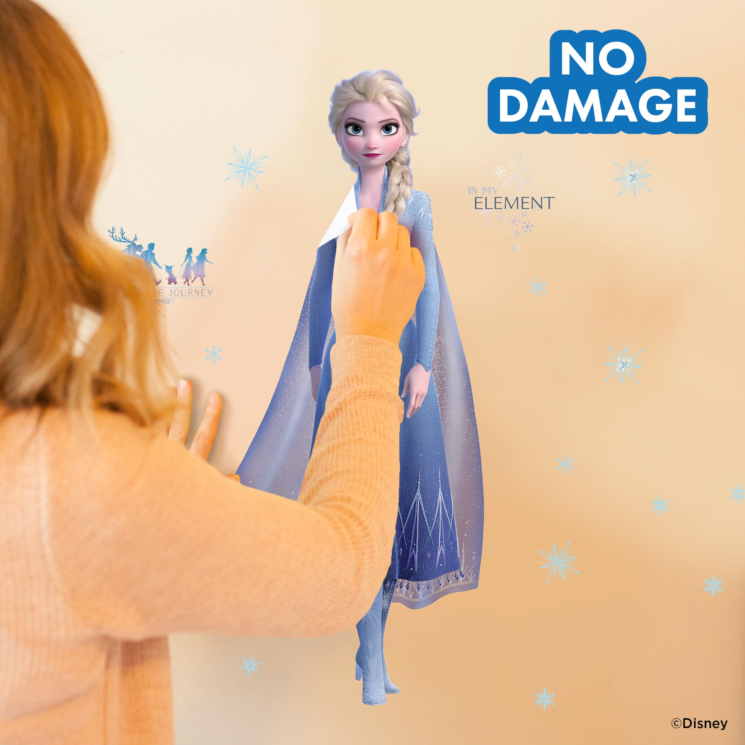 Snowflake detailed decal set adds shimmering accents to the Frozen scene.