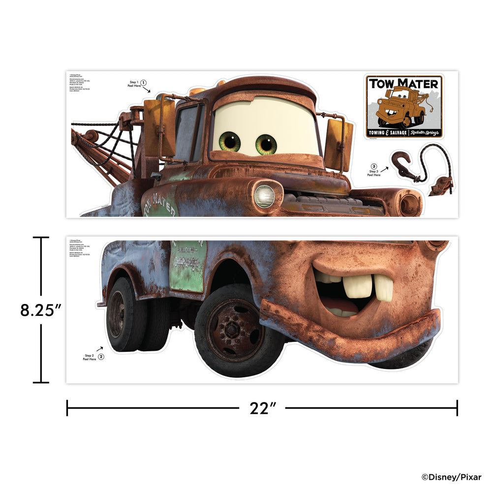 Tow Mater detail close-up vinyl artwork highlighting character features