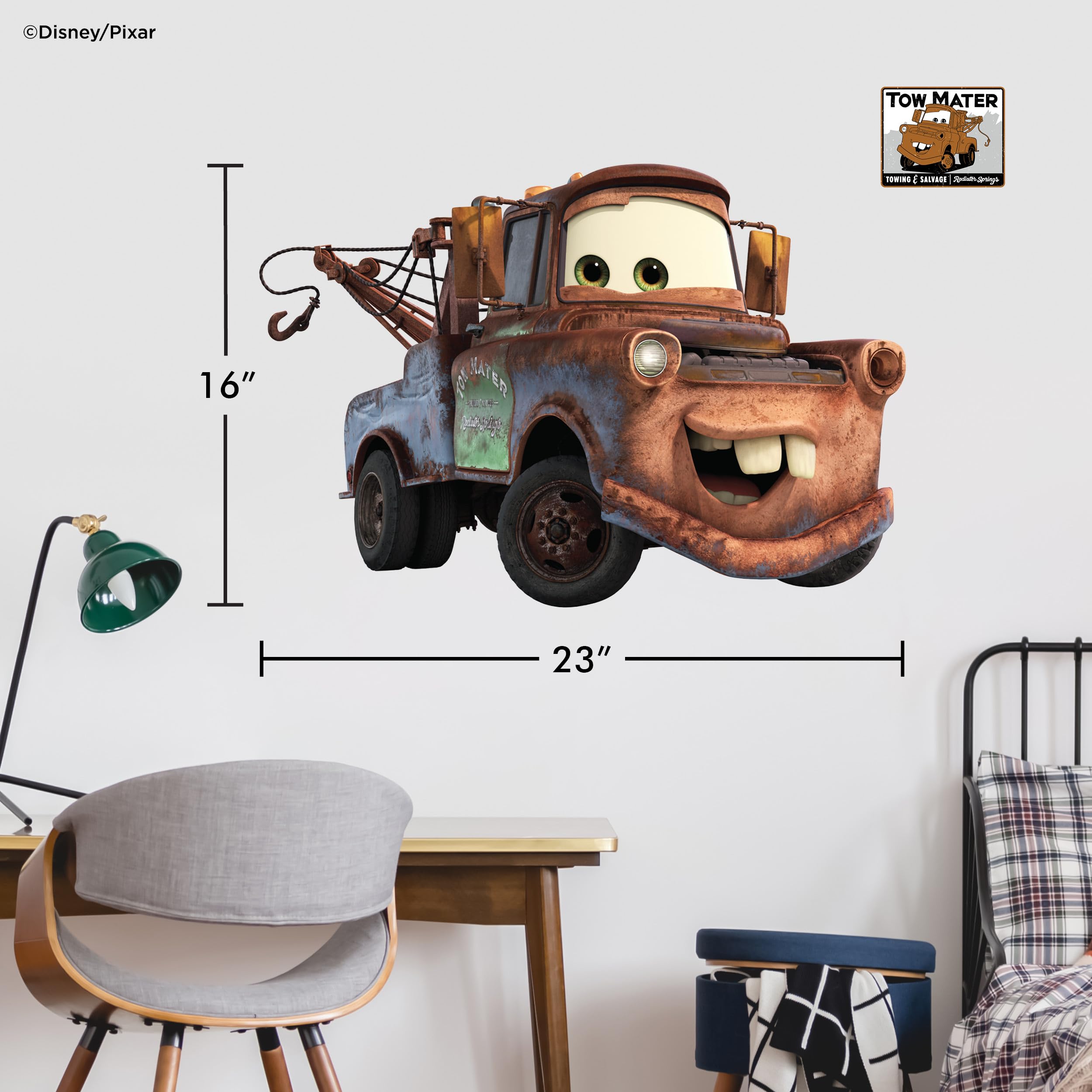 Tow Mater playroom decor wall sticker for imaginative room styling