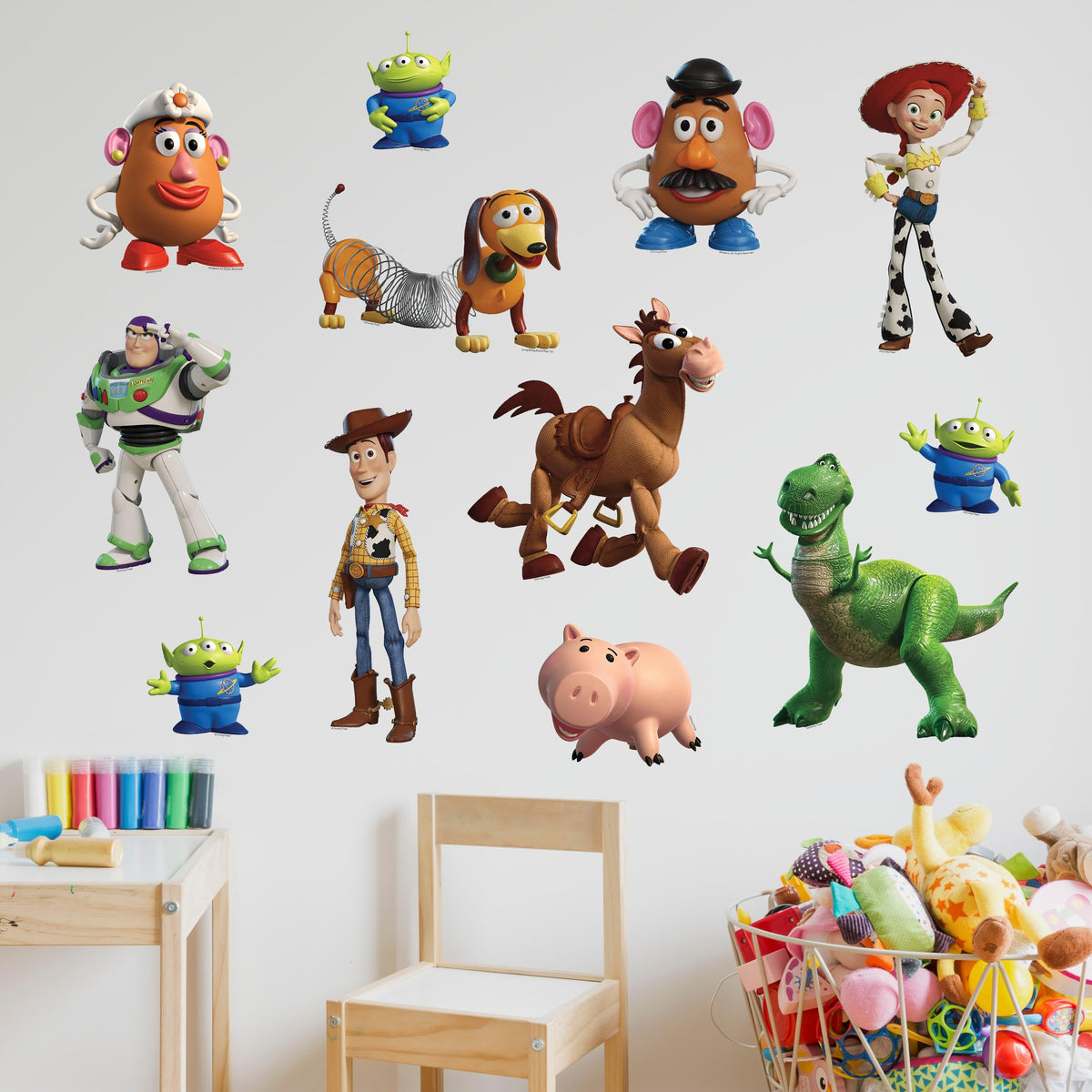 Wall Palz Toy Story Buzz Lightyear wall sticker features a heroic pose for playroom decor