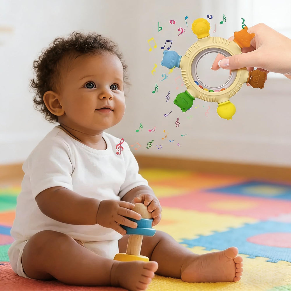 Walulan sensory teether silicone material for safe, BPA-free teething relief.