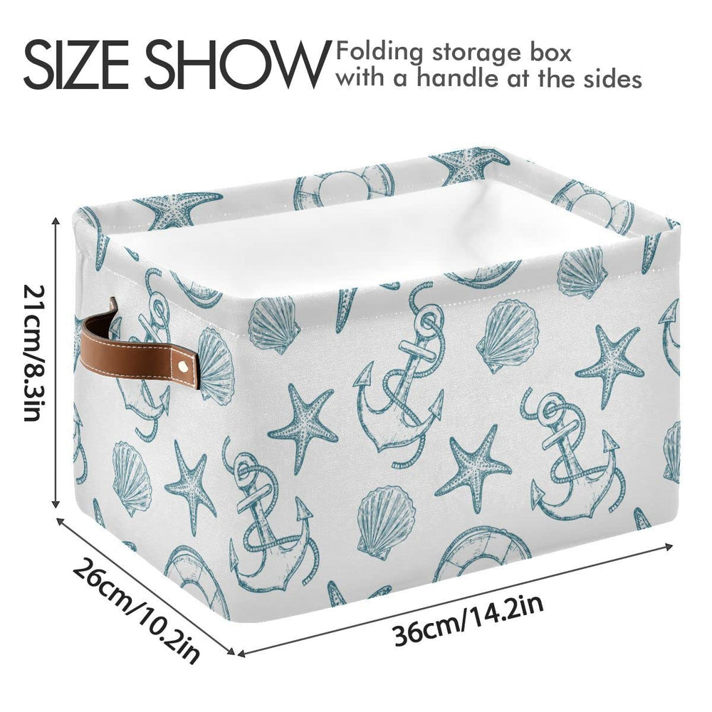 Wamika collapsible space-saving bin folds flat for storage.