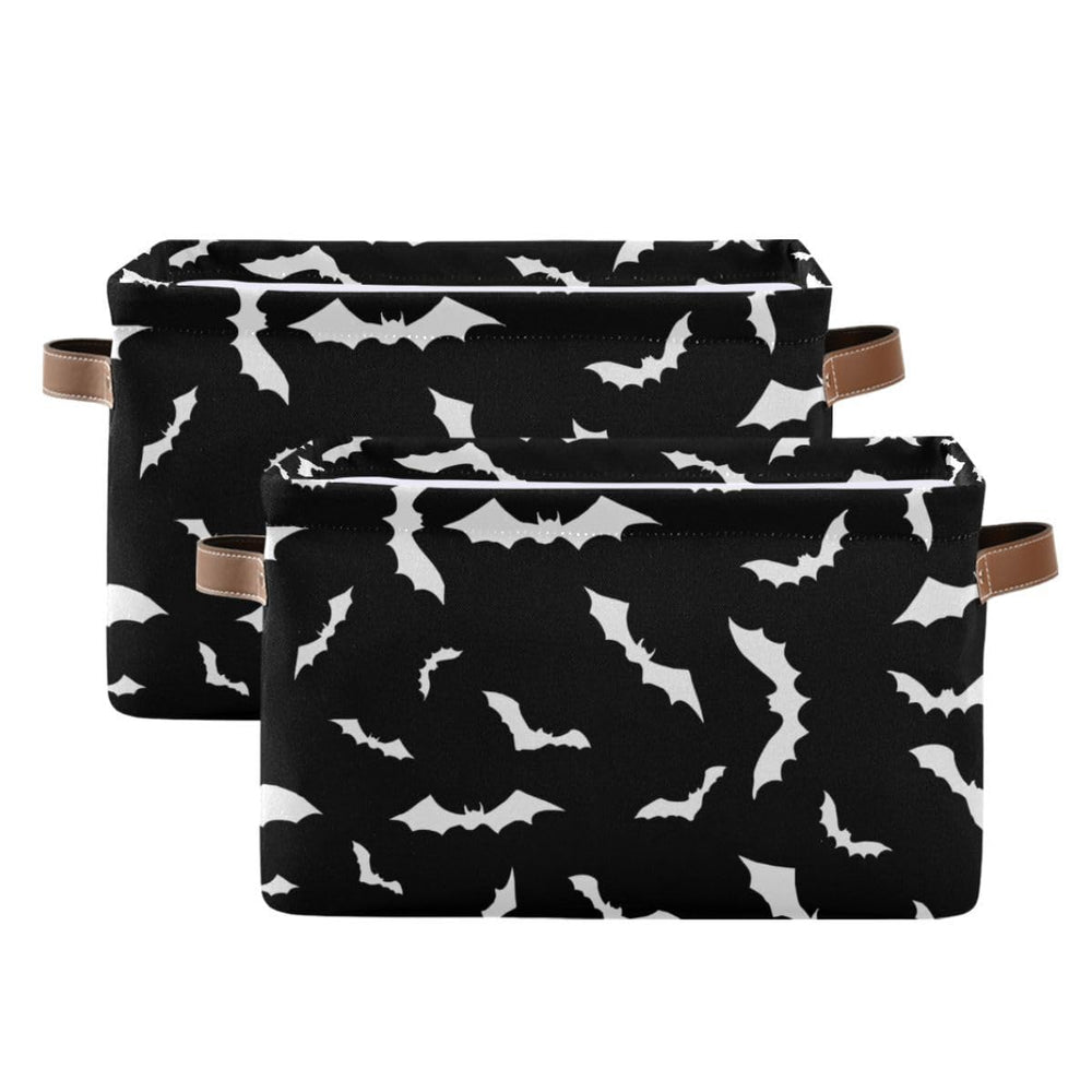 Wamika Halloween Bat storage basket folded flat for compact storage when not in use.